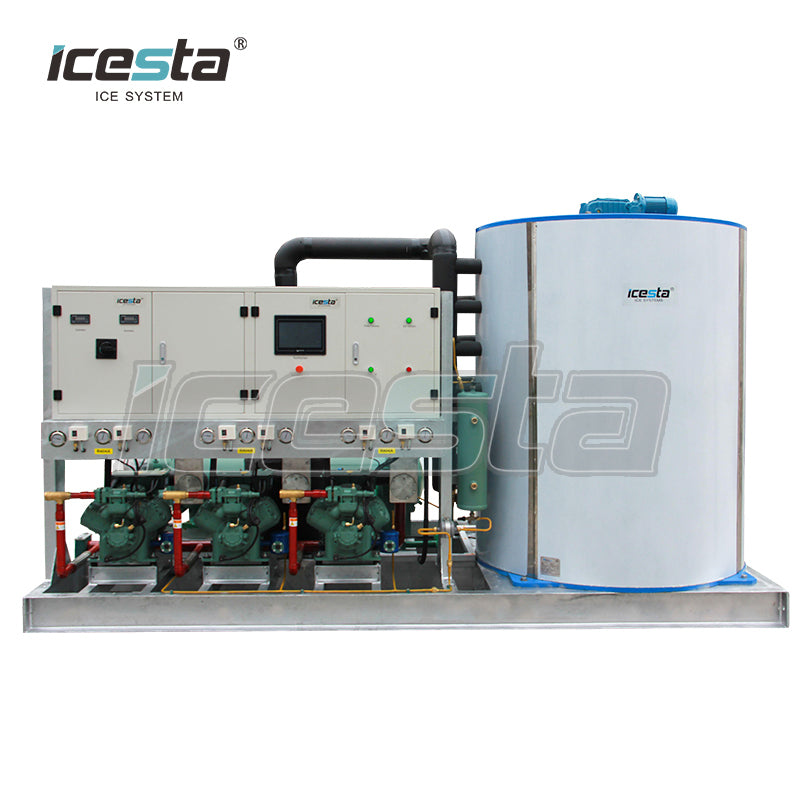 ICESTA 15 Ton /24hr Flake Ice Maker Machine - Fresh/Salt Flake Ice