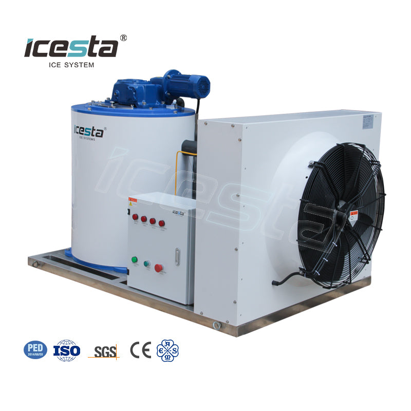 ICESTA 3000kg/24hr Flake Ice Maker Machine - Fresh/Salt Flake Ice