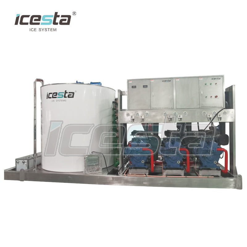 ICESTA 15 Ton /24hr Flake Ice Maker Machine - Fresh/Salt Flake Ice