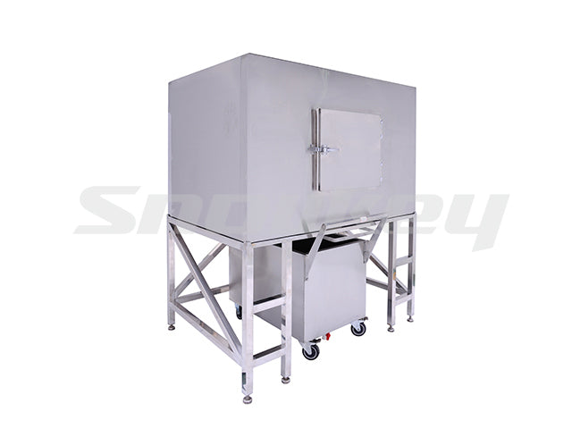 Snowkey 436kg stainless steel flake ice storage bin with bottom outlet