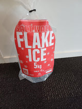 1000 Flake Ice Bags with Barcode, Batch No, and Best Before Space
