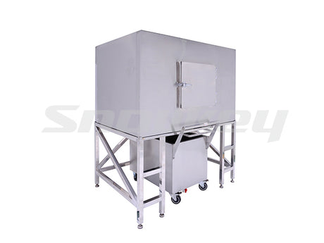 Snowkey 436kg stainless steel flake ice storage bin with bottom outlet