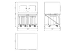 Snowkey 590kg ice storage bin outside view