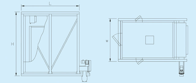 Screw ice storage outside view