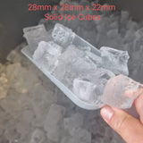 Shot of ice cubes the ICEPRO 95kg/24hr Commercial Cube Ice Maker Machine produces.