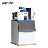 Front view of the ICESTA 300kg/24hr Commercial Fresh/Salt Flake Ice Maker Machine.